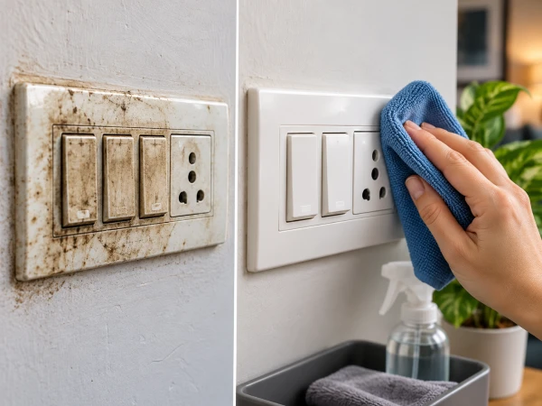 How to clean yellow switches