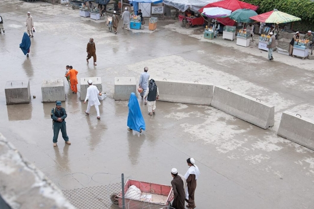 A customs and border checkpoint at the Torkham crossing between Pakistan and Afghanistan