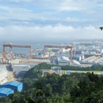 The Hyundai Heavy Industries shipyard in Ulsan, South Korea